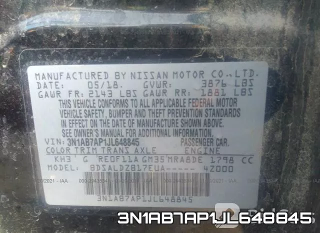 3N1AB7AP1JL648845 фото 9