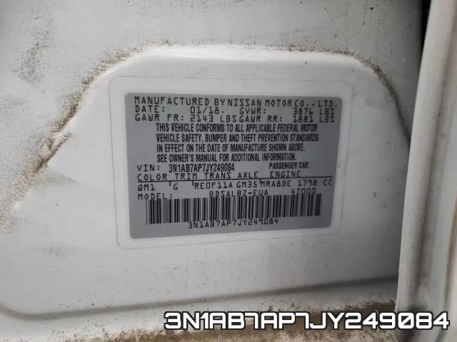 3N1AB7AP7JY249084 фото 2
