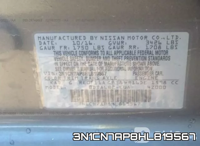 3N1CN7AP8HL819567 фото 9