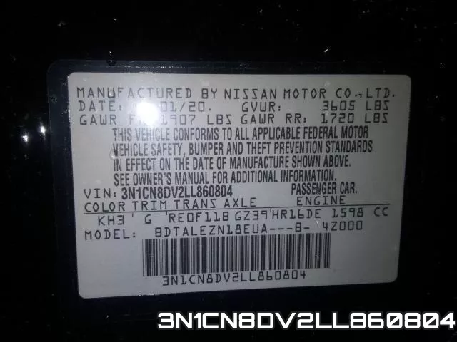3N1CN8DV2LL860804 фото 2