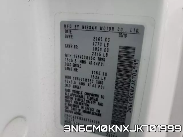3N6CM0KNXJK701999 фото 2