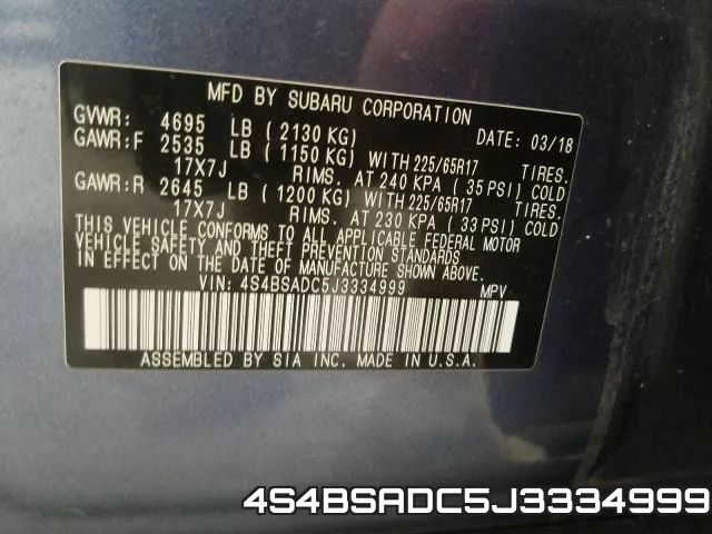 4S4BSADC5J3334999 фото 2