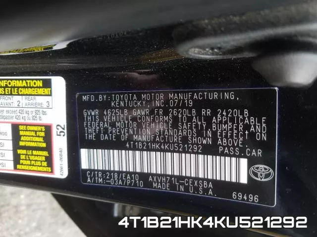 4T1B21HK4KU521292 фото 2