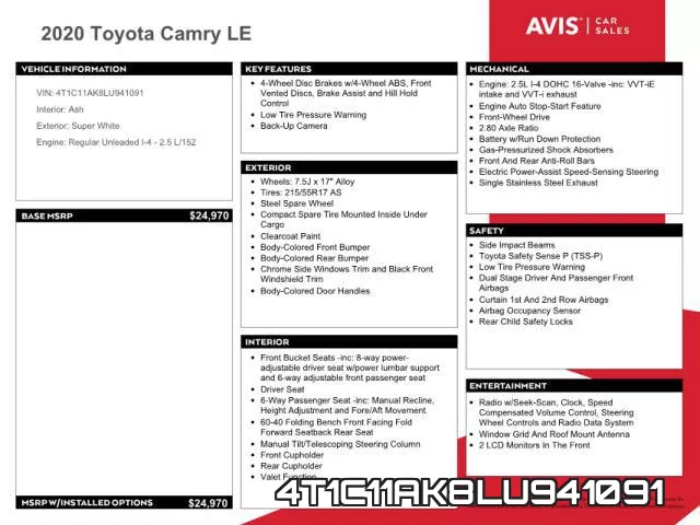 4T1C11AK8LU941091 фото 2