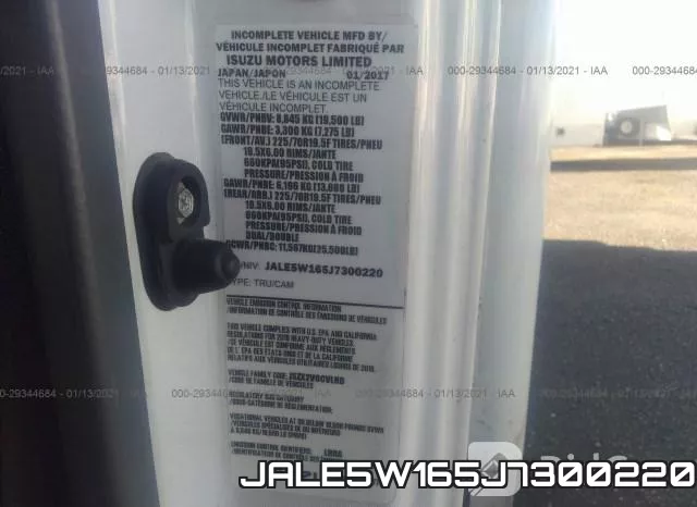 JALE5W165J7300220 фото 9