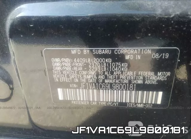 JF1VA1C69L9800181 фото 10