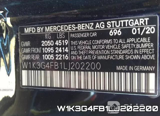 W1K3G4FB1LJ202200 фото 10