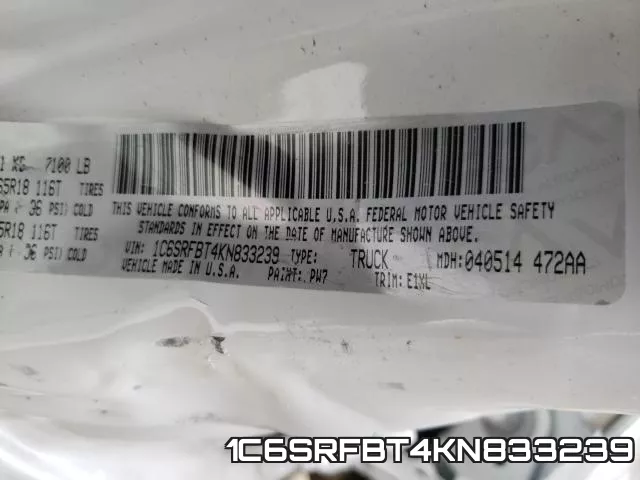 1C6SRFBT4KN833239 фото 2
