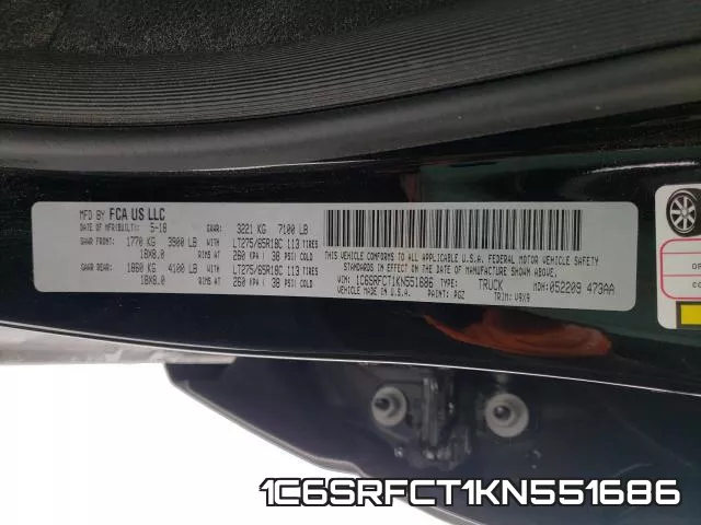 1C6SRFCT1KN551686 фото 2