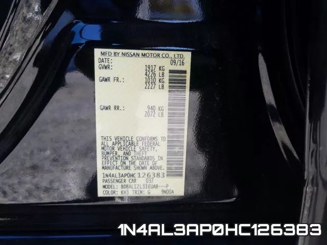 1N4AL3AP0HC126383 фото 2