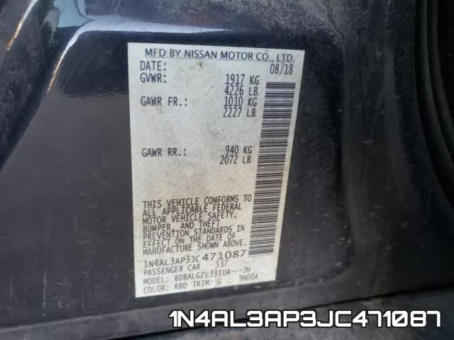 1N4AL3AP3JC471087 фото 2