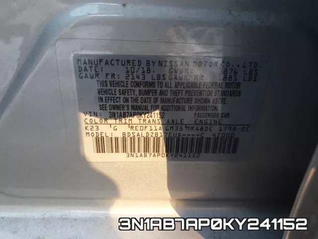 3N1AB7AP0KY241152 фото 2