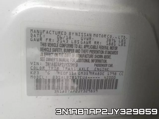 3N1AB7AP2JY329859 фото 2