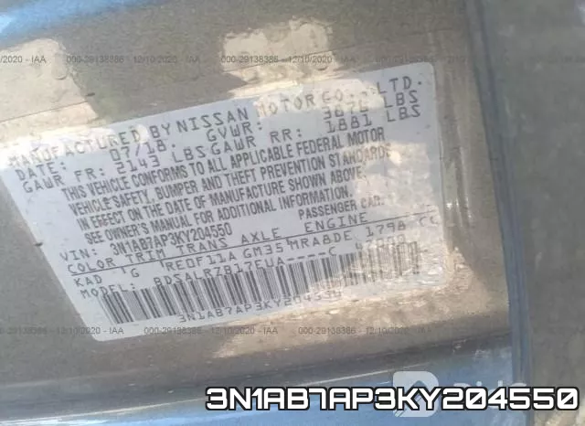 3N1AB7AP3KY204550 фото 9
