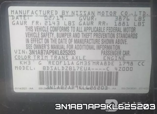 3N1AB7AP9KL625203 фото 10