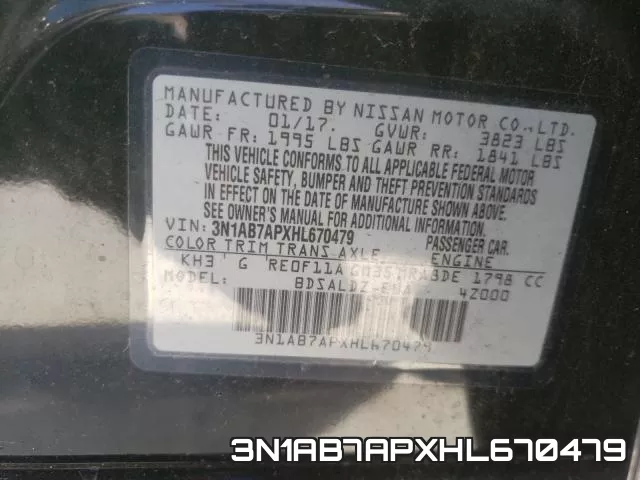 3N1AB7APXHL670479 фото 2