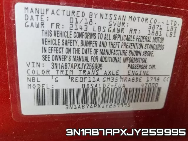 3N1AB7APXJY259995 фото 2