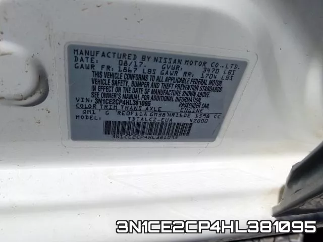 3N1CE2CP4HL381095 фото 2
