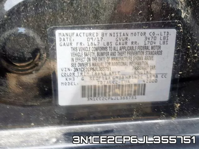 3N1CE2CP6JL355751 фото 2