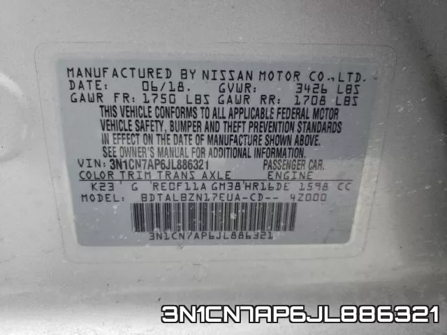3N1CN7AP6JL886321 фото 2