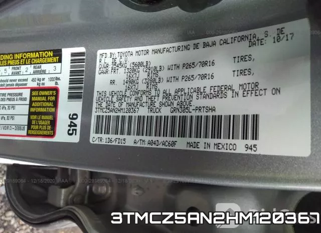 3TMCZ5AN2HM120367 фото 10