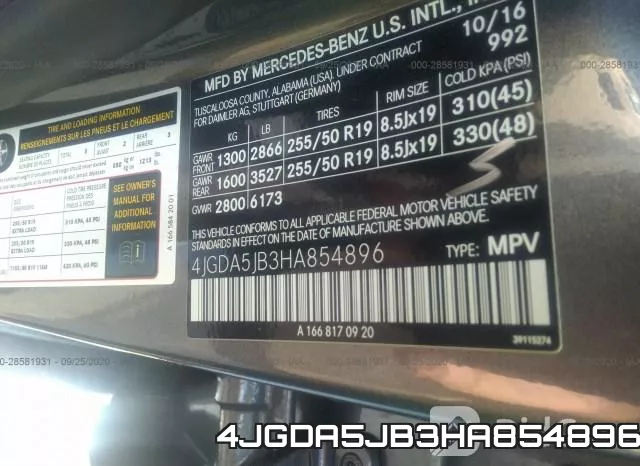 4JGDA5JB3HA854896 фото 9