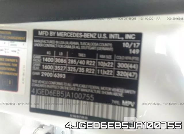 4JGED6EB5JA100755 фото 9