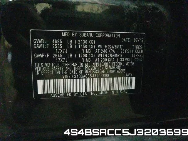 4S4BSACC5J3203699 фото 2
