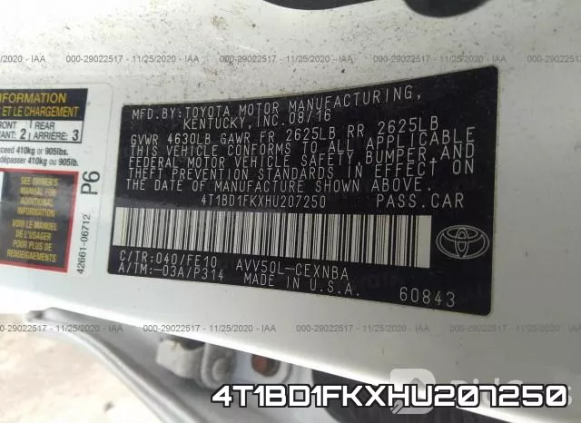 4T1BD1FKXHU207250 фото 9
