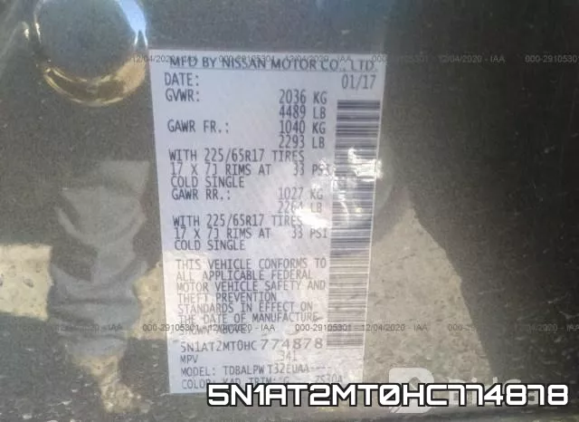 5N1AT2MT0HC774878 фото 9