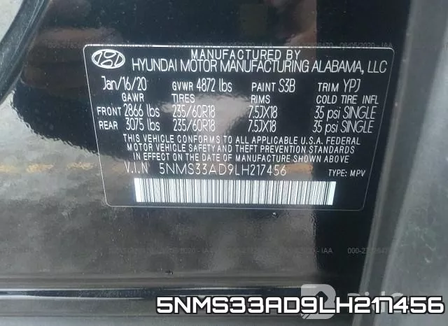 5NMS33AD9LH217456 фото 9
