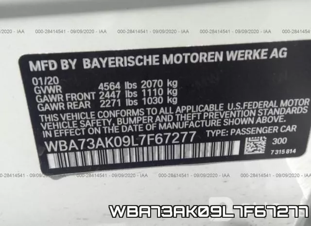 WBA73AK09L7F67277 фото 10