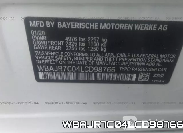 WBAJR7C04LCD98766 фото 10