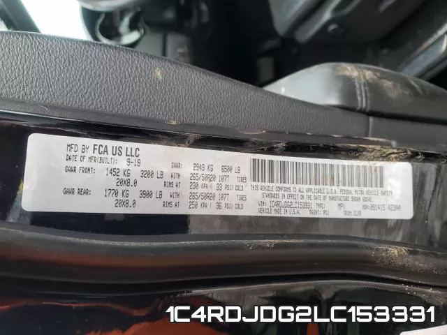 1C4RDJDG2LC153331 фото 2