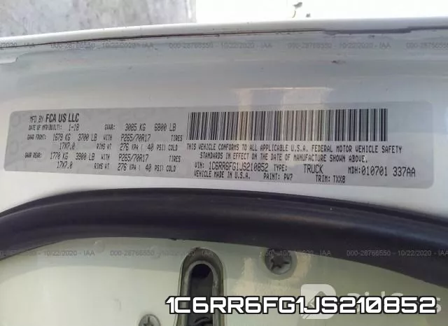1C6RR6FG1JS210852 фото 10