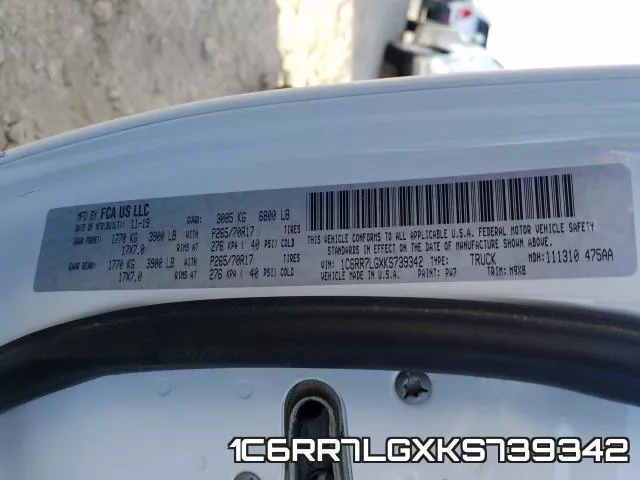 1C6RR7LGXKS739342 фото 2