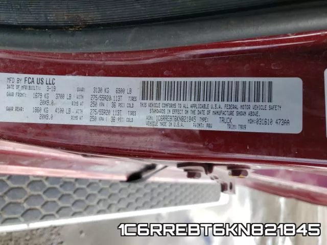 1C6RREBT6KN821845 фото 2