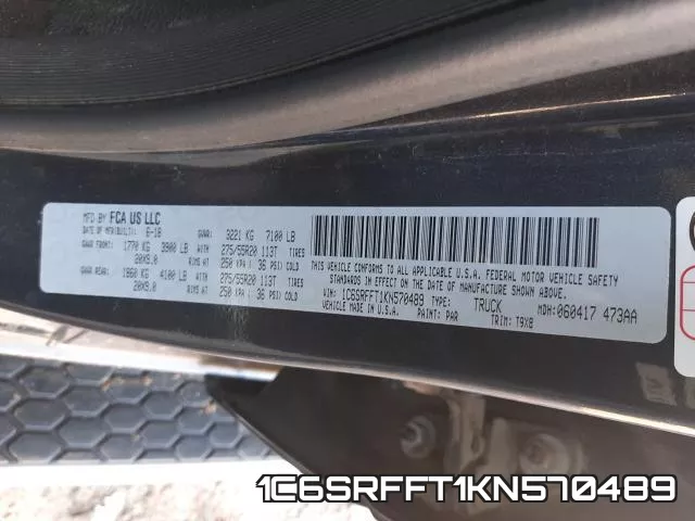 1C6SRFFT1KN570489 фото 2