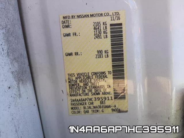 1N4AA6AP7HC395911 фото 2