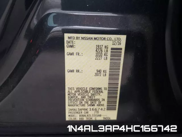 1N4AL3AP4HC166742 фото 2