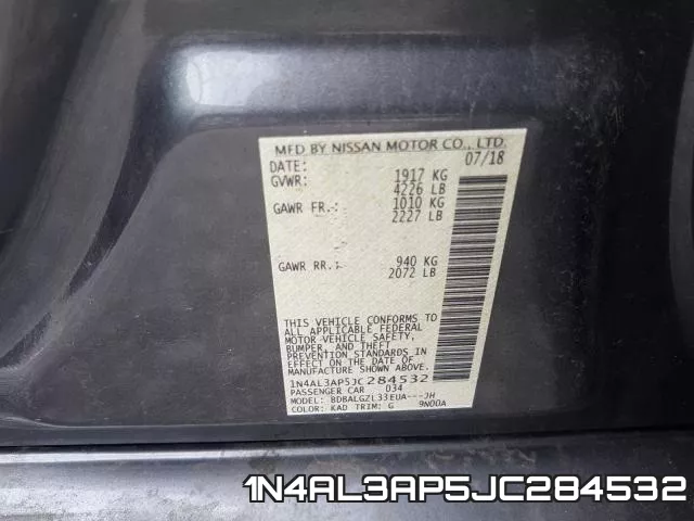 1N4AL3AP5JC284532 фото 2
