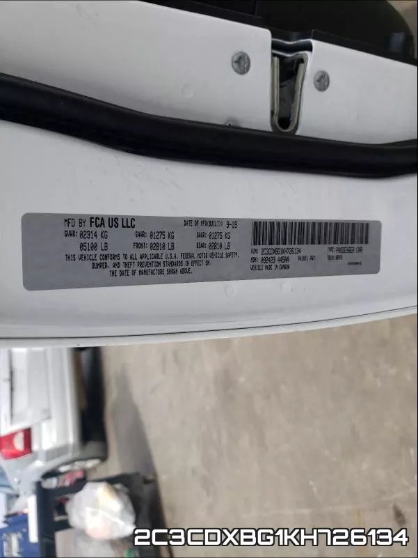 2C3CDXBG1KH726134 фото 2