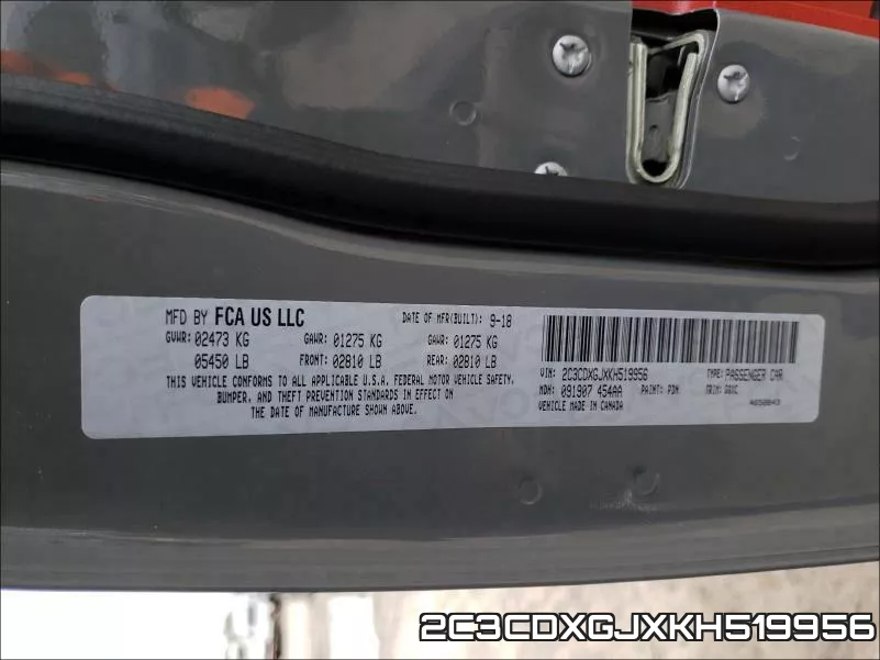 2C3CDXGJXKH519956 фото 2