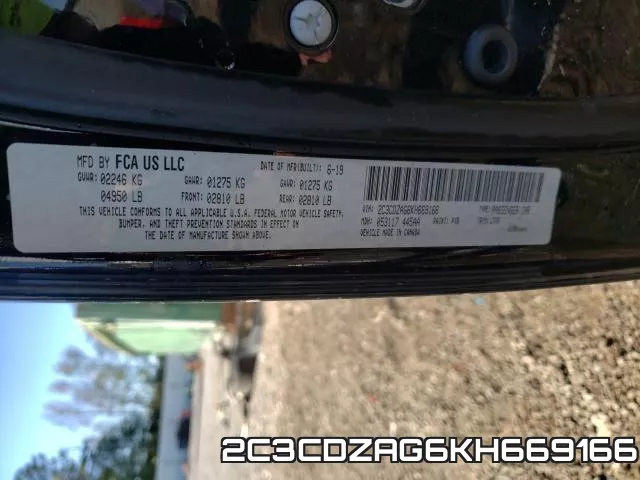 2C3CDZAG6KH669166 фото 2