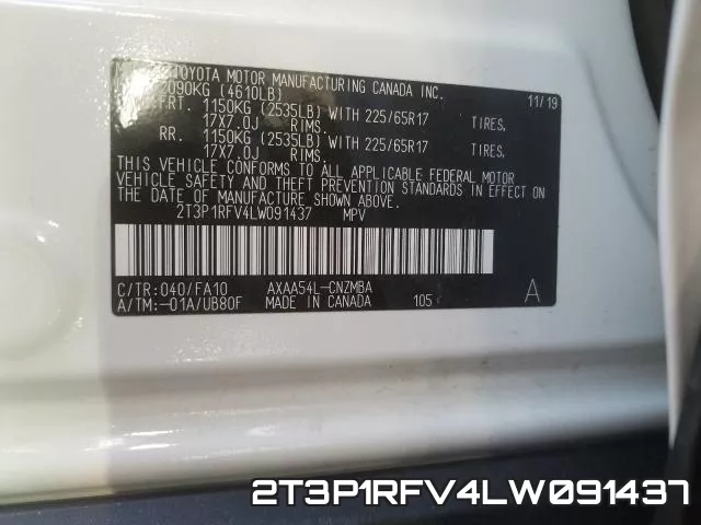 2T3P1RFV4LW091437 фото 2