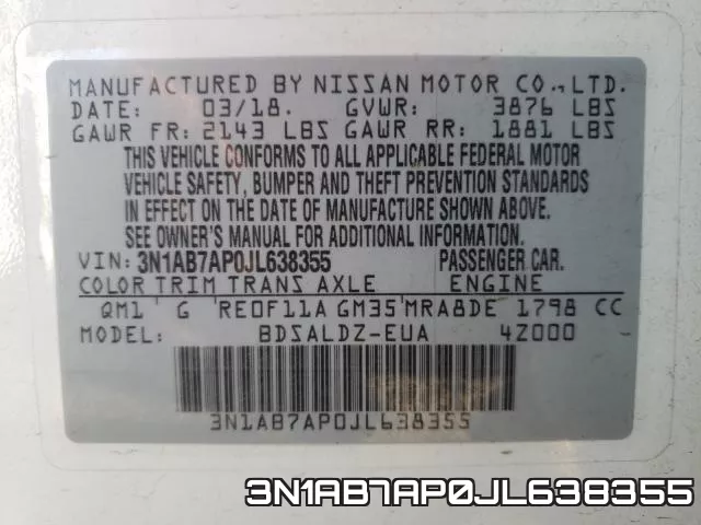 3N1AB7AP0JL638355 фото 2