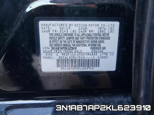 3N1AB7AP2KL623910 фото 2