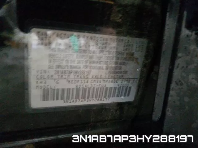 3N1AB7AP3HY288197 фото 2