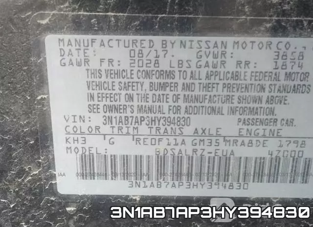 3N1AB7AP3HY394830 фото 10