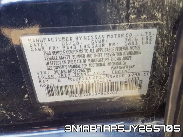 3N1AB7AP5JY265705 фото 2
